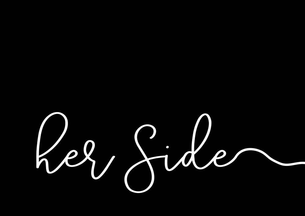 Her Side, His Side Posters - Print at Home - Bedroom Art - Bedroom Poster - Couples Home - Above Bed - Left and Right (A3 - 420 x 297mm)