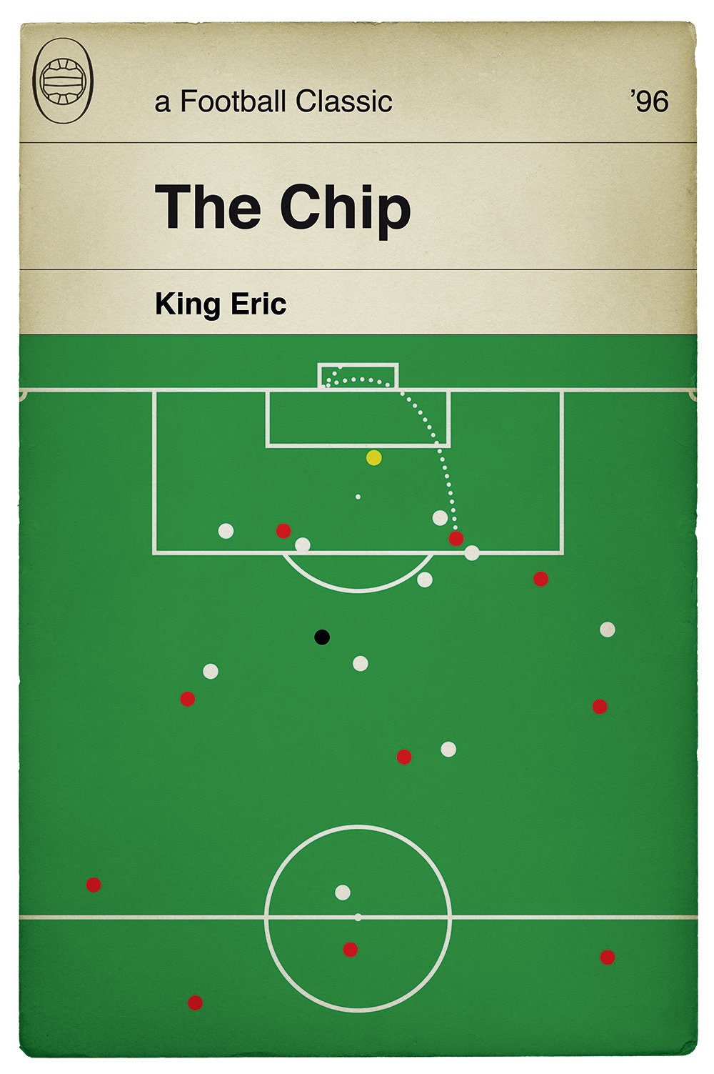 Manchester United goal v Sunderland - King Eric - The Chip - Eric Cantona Print - Classic Book Cover Poster - Football Gift (Various Sizes)