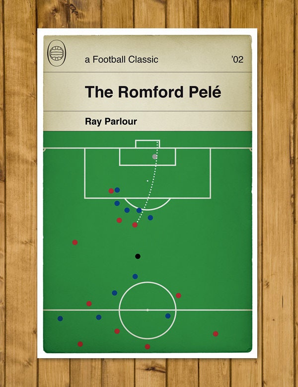 Arsenal Cup Final Goal v Chelsea 2002 - Ray Parlour Poster - The Romford Pele - Classic Book Cover Print - Football Gift (Various Sizes)