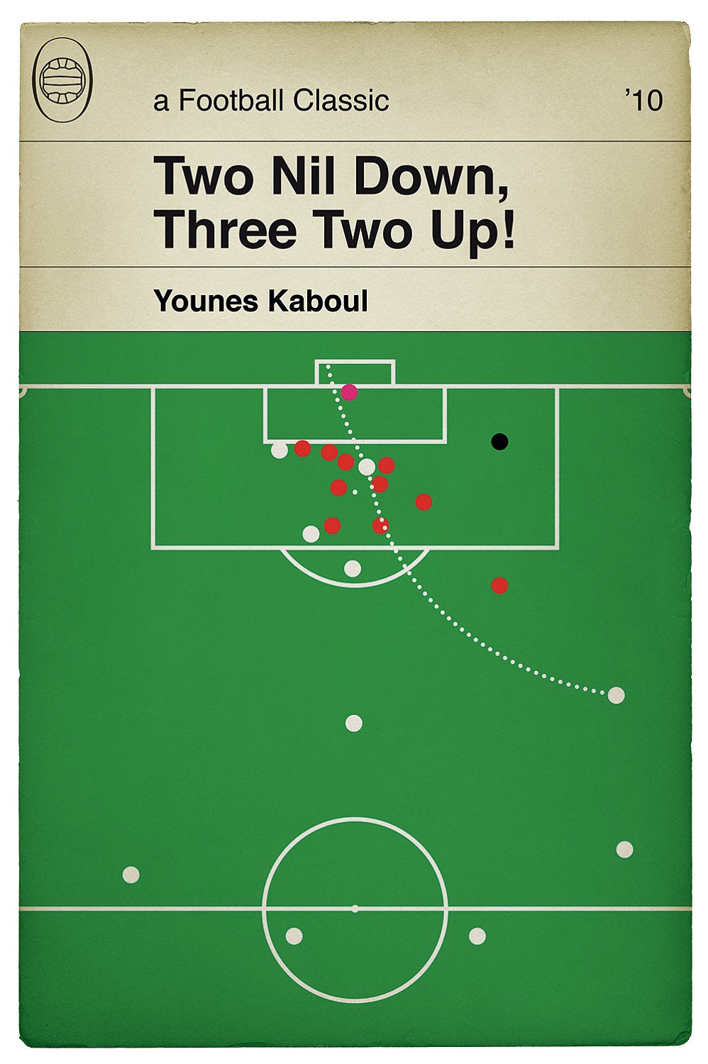 Younes Kaboul winner for Tottenham at Arsenal in 2010 - Arsenal 2 Spurs 3 - North London Derby Art - Football Print - Classic Book Cover Poster (Various Sizes)