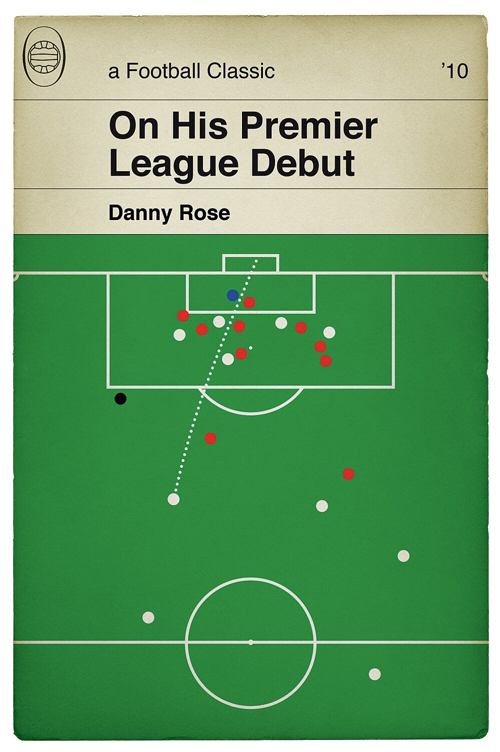 Danny Rose debut goal for Tottenham v Arsenal - Spurs 2 Arsenal 1 - North London Derby - Classic Book Cover Poster (Various Sizes)