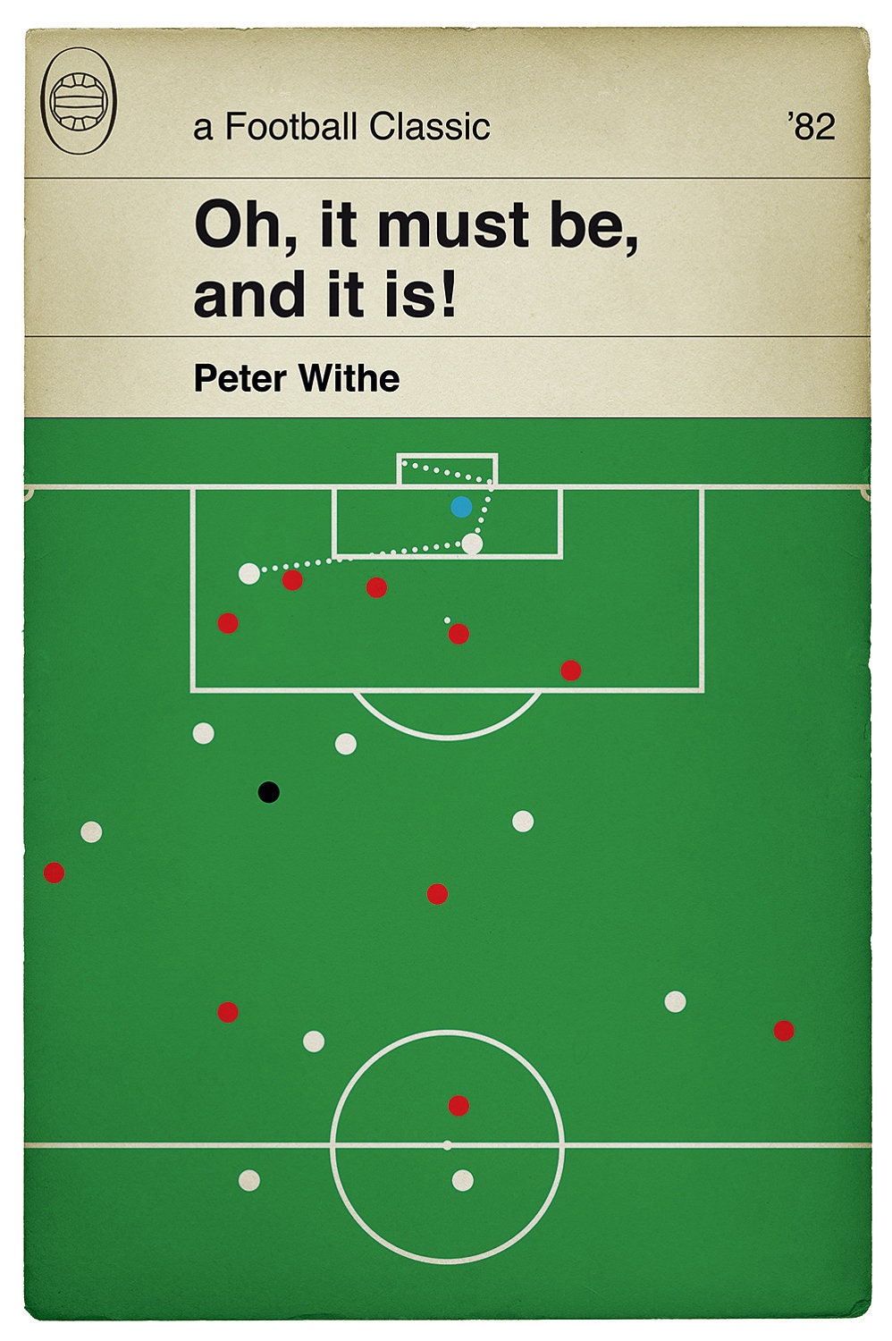 Aston Villa Goal v Bayern Munich - Peter Withe Poster - 82 European Cup Final - It must be and it is! - Football Gift (Various Sizes)