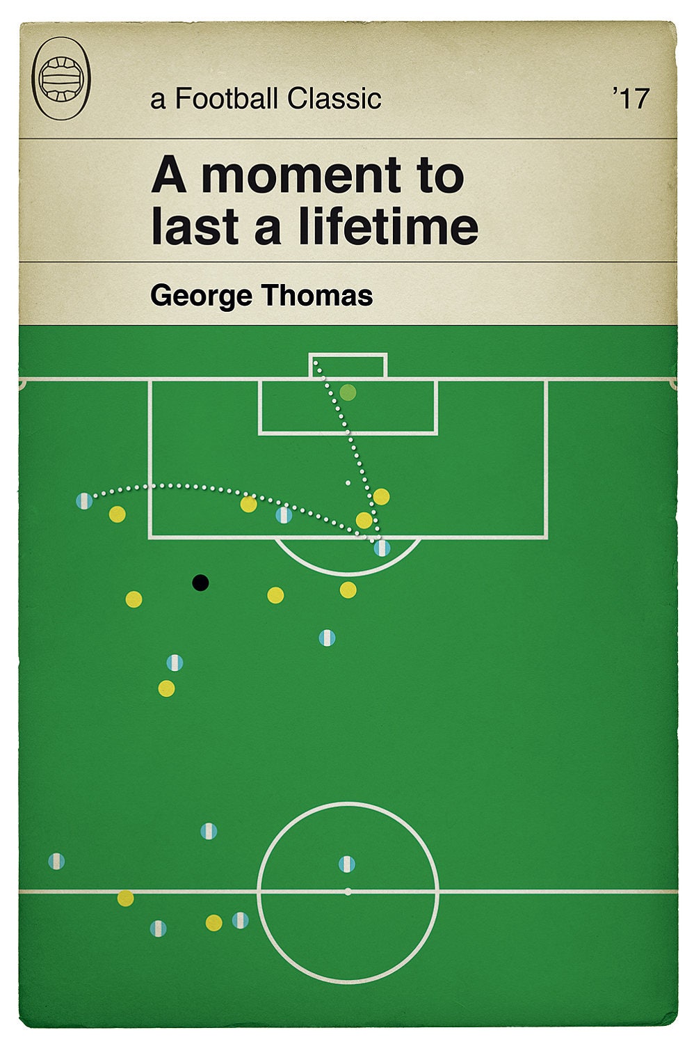 George Thomas goal for Coventry City v Oxford Utd in the EFL Trophy Final 2017 - Football Print - Classic Book Cover Poster (Various Sizes)