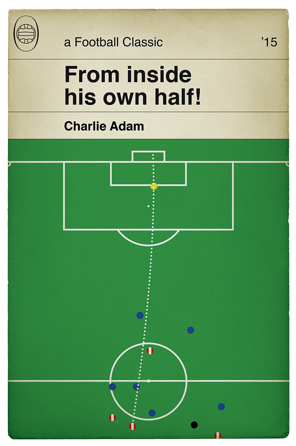 Charlie Adam goal from the halfway line for Stoke City v Chelsea - Football Print - Classic Book Cover Poster - Goal Poster (Various Sizes)