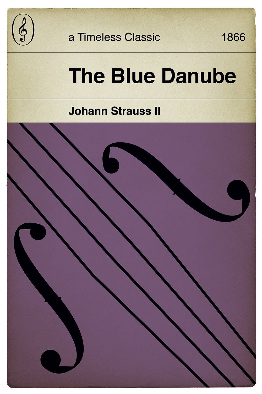 Johann Strauss II - The Blue Danube - Timeless Classic - Classical Music - Alternative Book Cover Poster (Various Sizes)