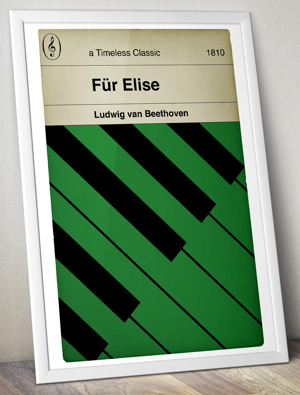 Ludwig van Beethoven - Für Elise - Timeless Classic - Classical Music - Alternative Book Cover Poster (Various sizes available)