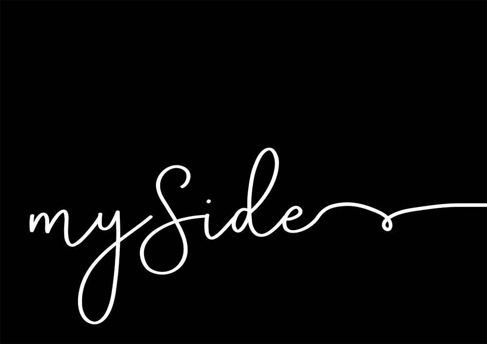 My Side, Your Side Posters - Print at Home - Bedroom Art - Bedroom Poster - Couples Home - Above Bed - Left and Right (A3 - 420 x 297mm)