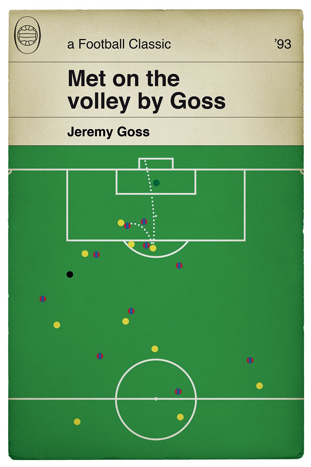 Jeremy Goss volley - Bayern Munich 1 Norwich City 2 - UEFA Cup 1993 - Football Print - Classic Book Cover Poster (Various Sizes)