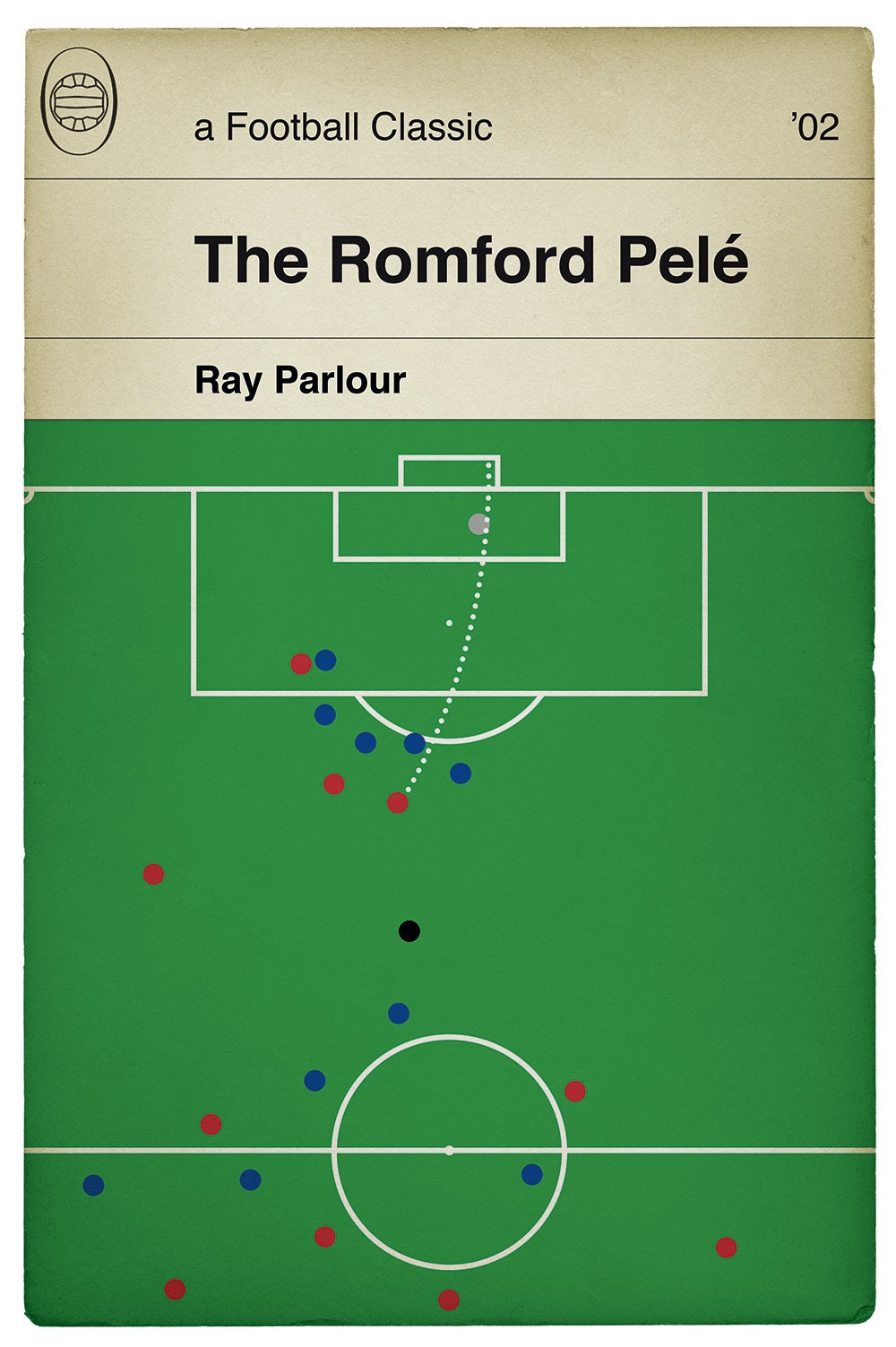 Arsenal Cup Final Goal v Chelsea 2002 - Ray Parlour Poster - The Romford Pele - Classic Book Cover Print - Football Gift (Various Sizes)