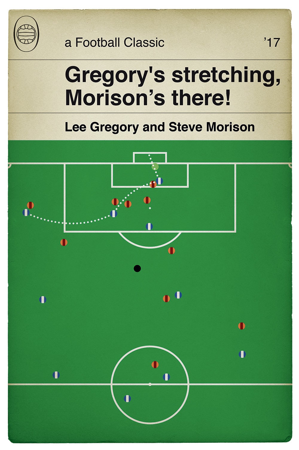 Millwall winning goal in 2017 Play-Off Final - Steve Morison - Lee Gregory - Classic Book Cover Print - Football Gift (Various Sizes)