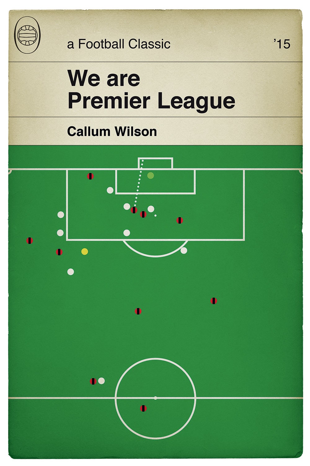 Bournemouth goal v Bolton Wanderers 2015 - Callum Wilson - Classic Book Cover Print - Football Gift (Various Sizes)