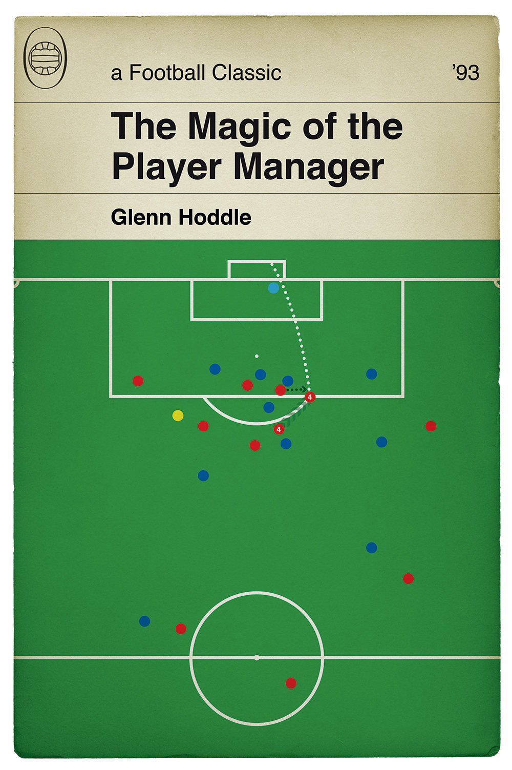 Swindon Town goal v Leicester - Glenn Hoddle - 1993 Play-Off Final - Swindon 4 Leicester City 3 - Classic Book Cover Poster (Various Sizes)