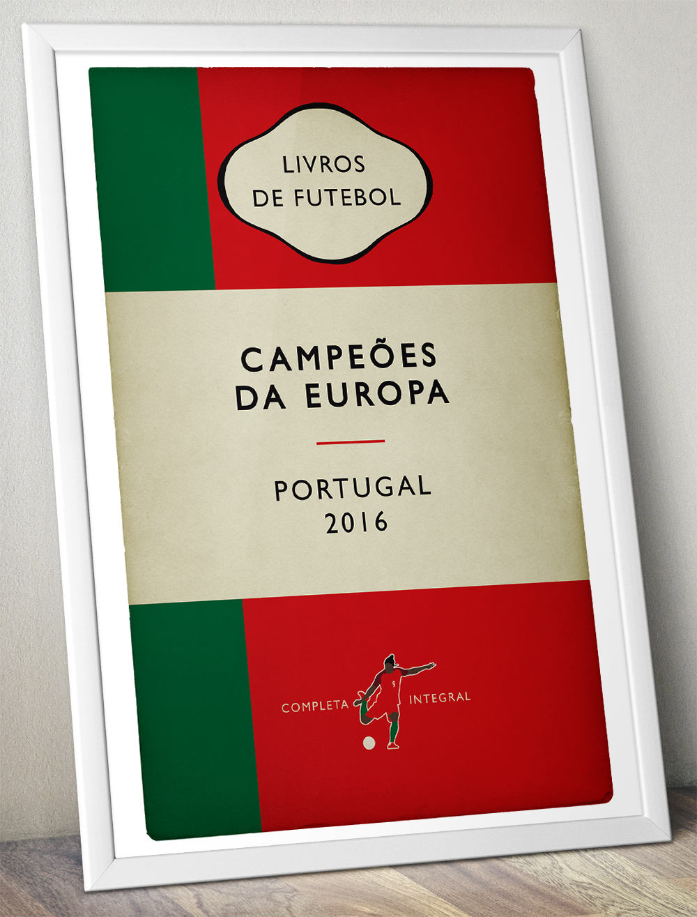 Portugal - Campeões da Europa - Euro 2016 Winners - Alternative Book Cover Poster - Presente de futebol (Various Sizes)