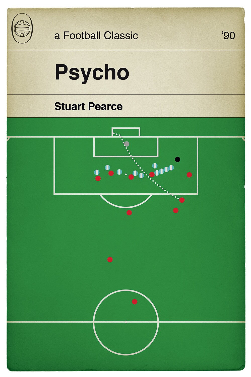 Nottingham Forest goal v Coventry City - Stuart Pearce Freekick - League Cup Semi Final 1990 - Book Cover Poster (Various Sizes)