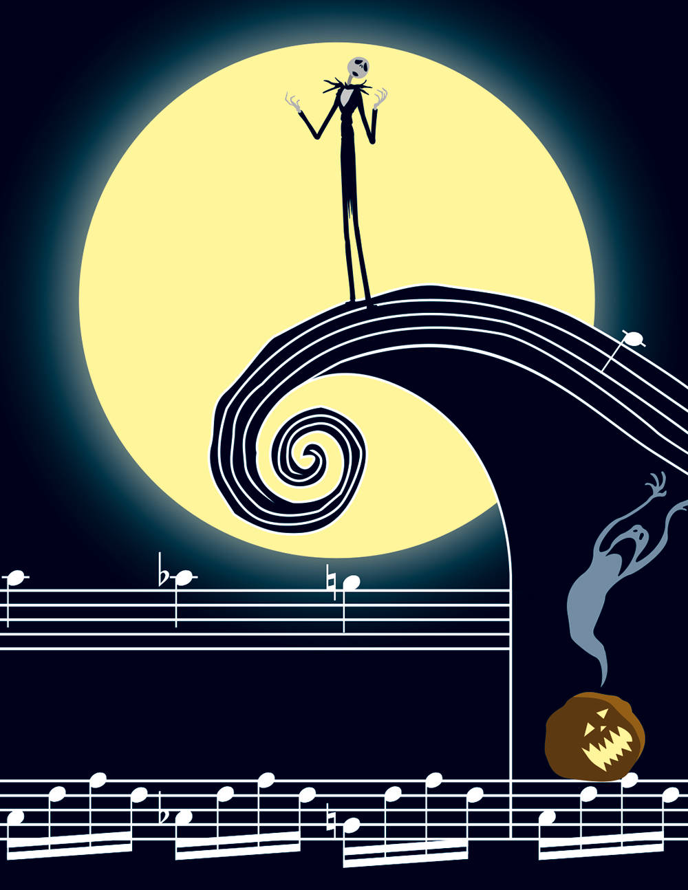 The Nightmare Before Christmas - Jack's Lament - Theme by Danny Elfman - Movie Classics Poster - Tim Burton - Soundtrack (Various Sizes)