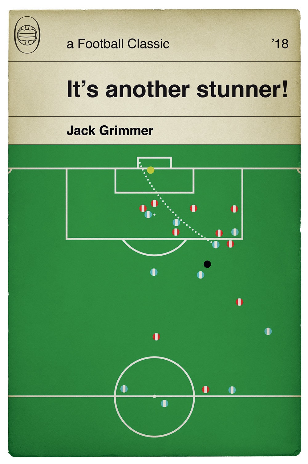 Coventry City goal v Exeter City - League Two Play-Off Final 2018 - Jack Grimmer - Goal Poster - Classic Book Cover Art (Various Sizes)