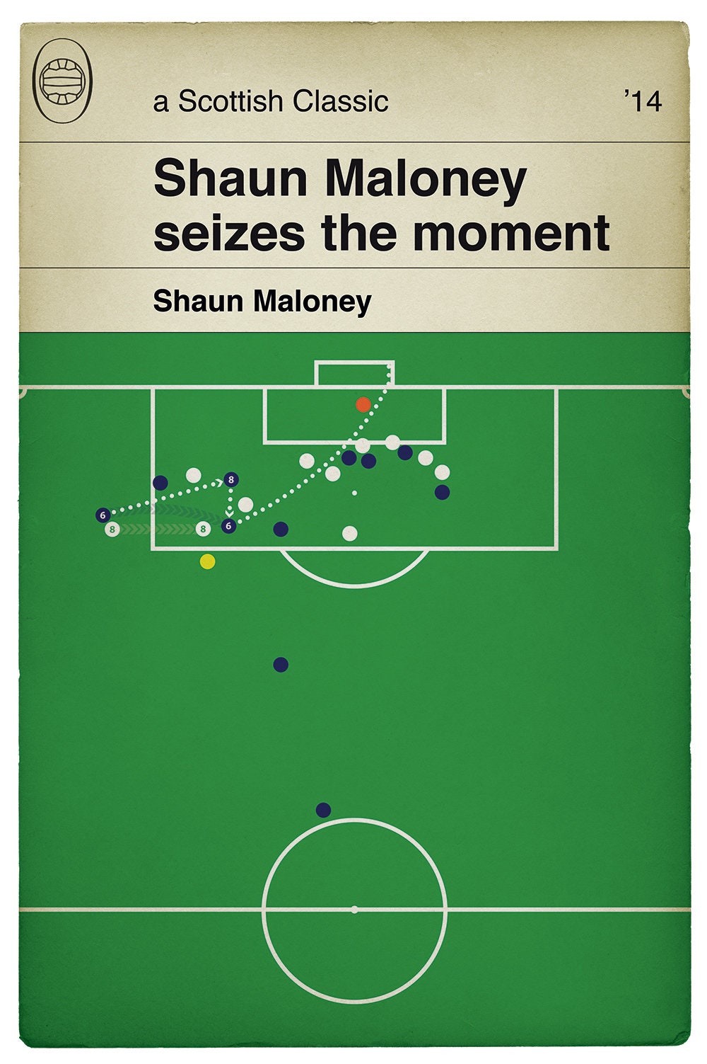 Scotland 1 Republic of Ireland 0 - Shaun Maloney winning goal - Euro 2016 Qualifier - Football Print - Classic Book Cover Poster - Football Gift (Various Sizes)