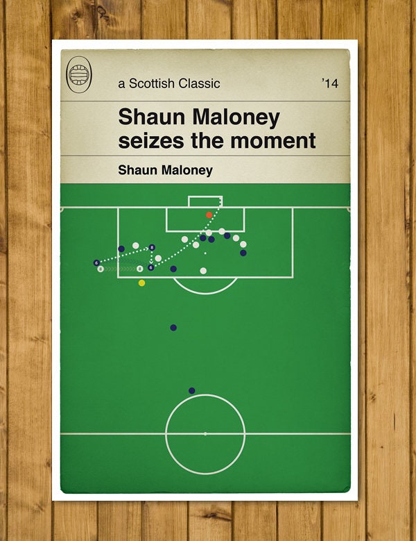 Scotland 1 Republic of Ireland 0 - Shaun Maloney winning goal - Euro 2016 Qualifier - Football Print - Classic Book Cover Poster - Football Gift (Various Sizes)