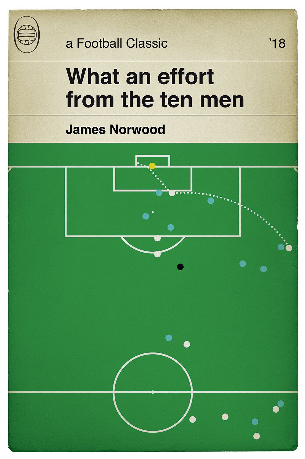 Tranmere Rovers goal v Boreham Wood in 2018 - James Norwood winner - Football Book Cover Poster - Football Present (Various sizes available)