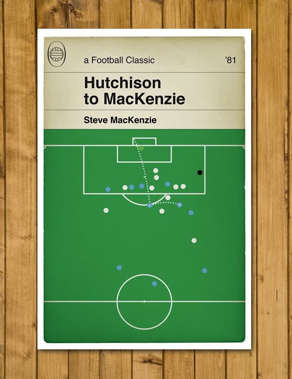 Steve MacKenzie Volley - Man City Goal v Tottenham - Cup Final 1981 - Classic Book Cover Print - Football Gift (Various Sizes)