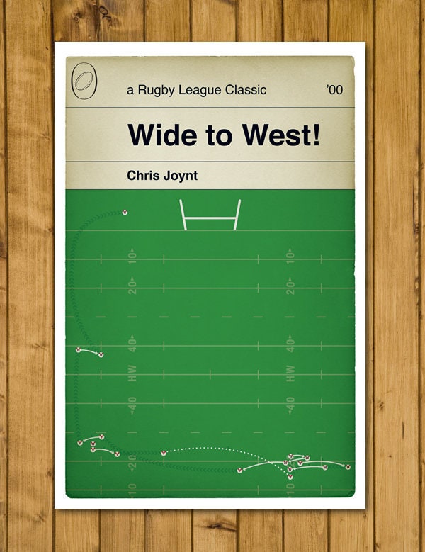 Wide to West Poster - Chris Joynt Winning Try - St. Helens v Bradford Bulls - Super League Play Off 2000 - Rugby League Gift (Various Sizes)