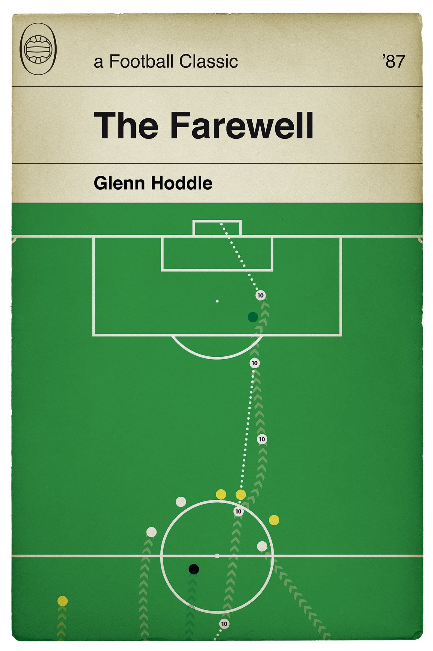 Glenn Hoddle Farewell Goal for Tottenham Hotspur v Oxford United in 1987 - Classic Book Cover Poster - Football Gift (Various Sizes)