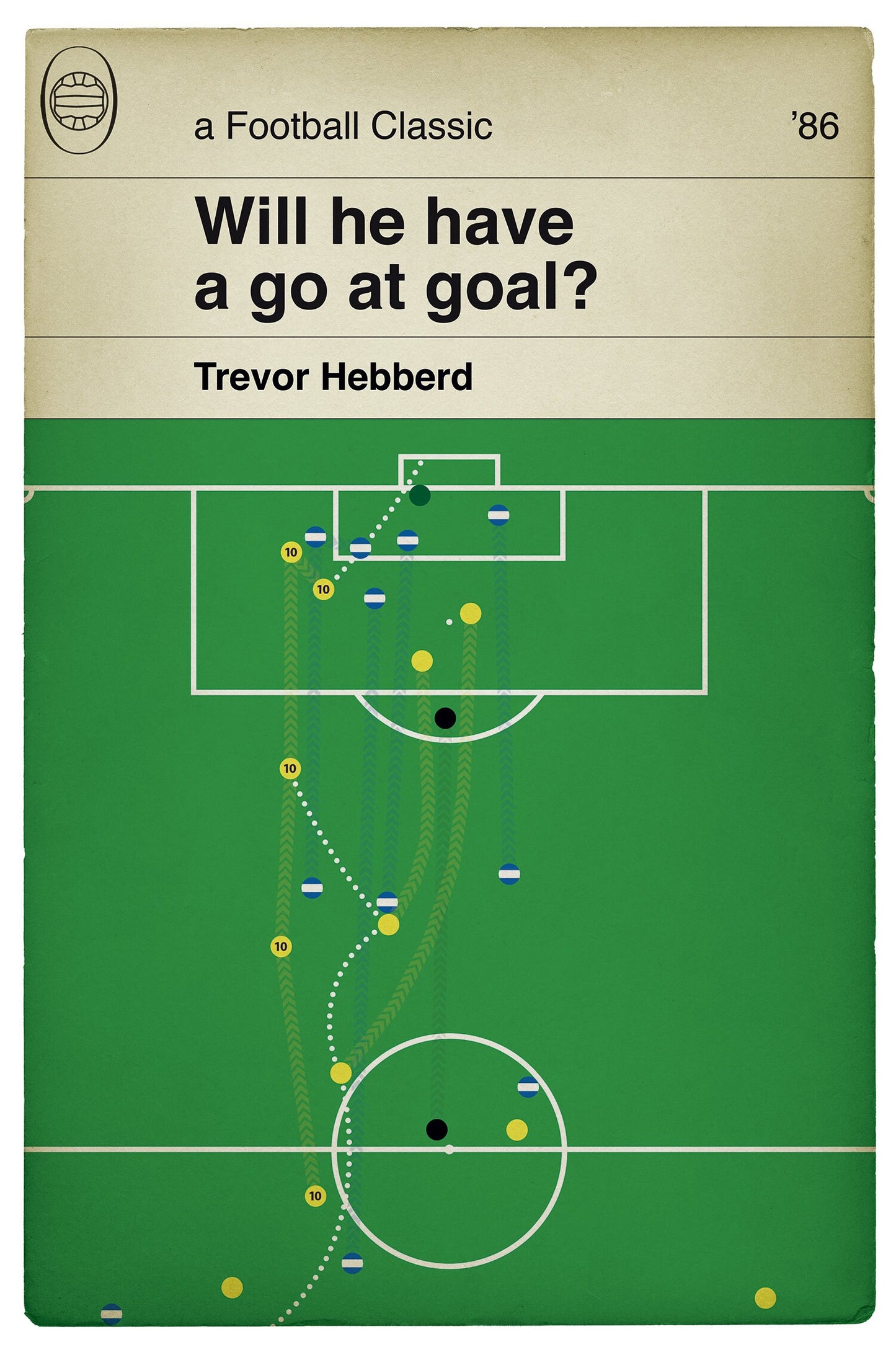 Oxford United goal v QPR - Trevor Hebberd - League Cup Final 1986 - Milk Cup - Poster - Football Book Cover Gift (Various Sizes)