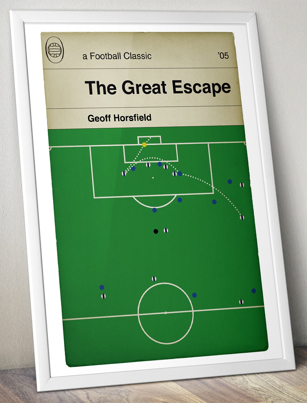 Geoff Horsfield Goal - West Bromwich Albion Goal v Portsmouth in 2005 - The Great Escape - Classic Book Cover Print (Various Sizes)