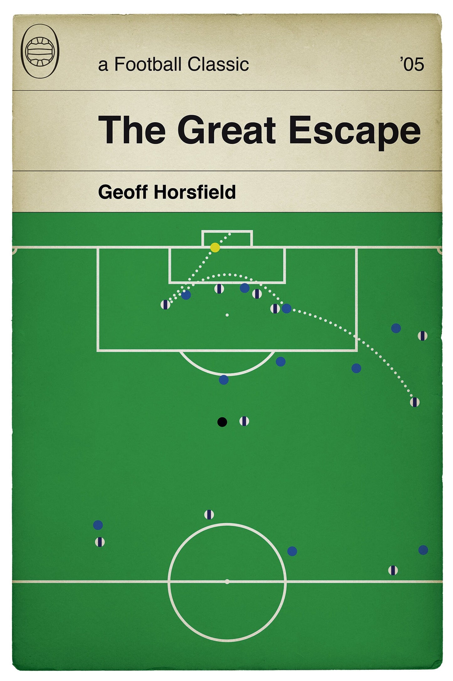 Geoff Horsfield Goal - West Bromwich Albion Goal v Portsmouth in 2005 - The Great Escape - Classic Book Cover Print (Various Sizes)