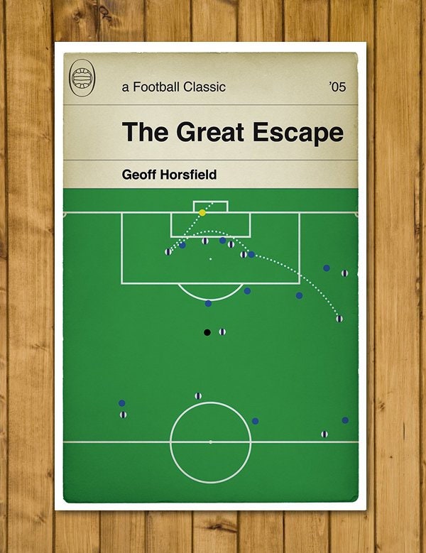 Geoff Horsfield Goal - West Bromwich Albion Goal v Portsmouth in 2005 - The Great Escape - Classic Book Cover Print (Various Sizes)