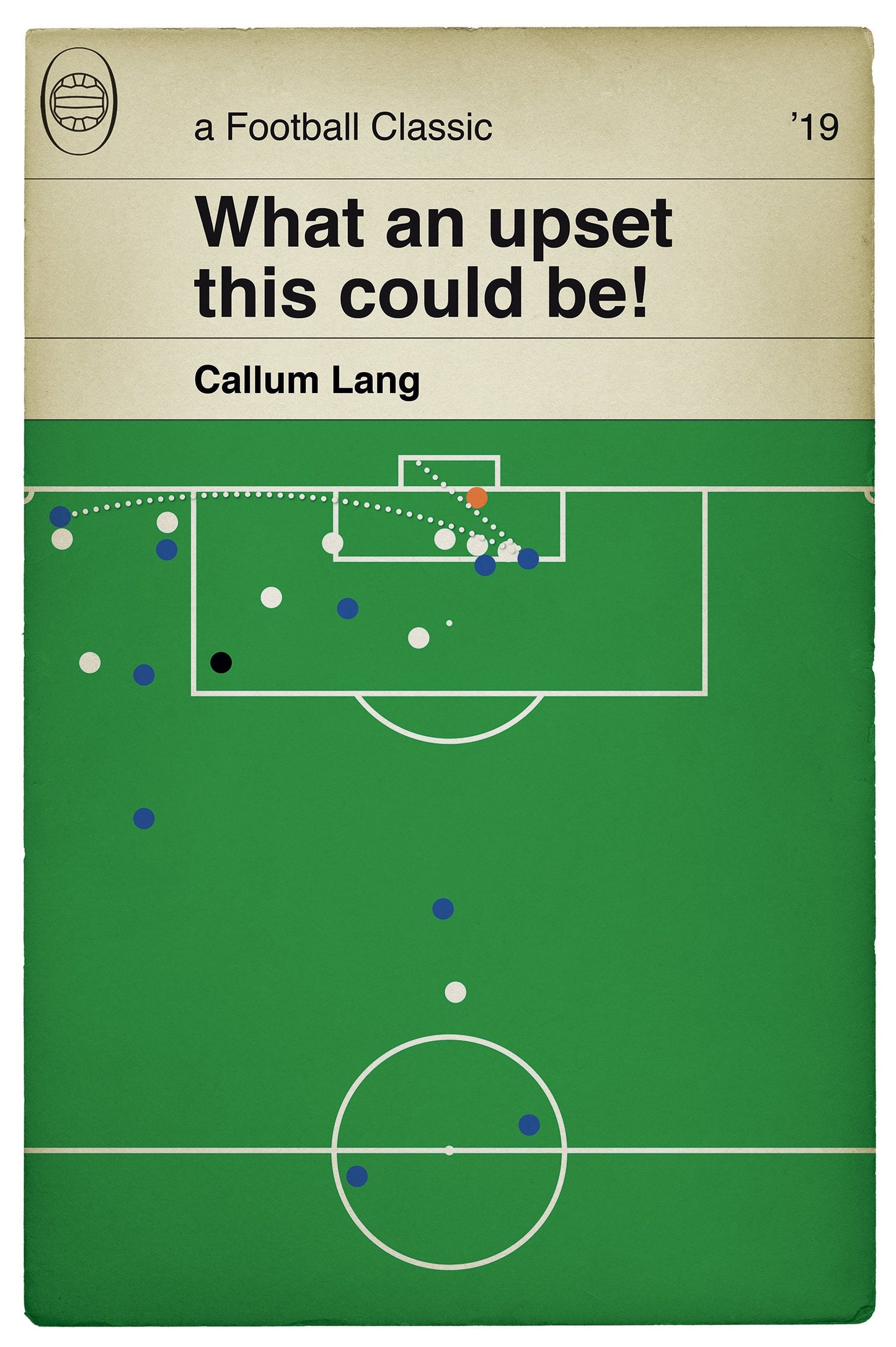 Oldham Athletic winner v Fulham - Callum Lang Goal - Cup Shock - Classic Book Cover Print - Football Gift (Various Sizes)