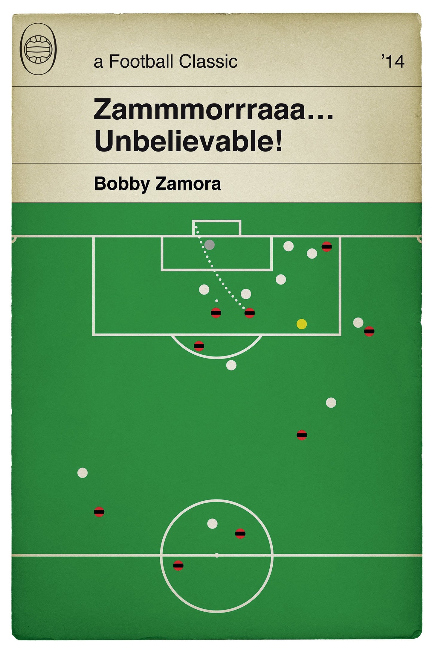 Queens Park Rangers winner v Derby County - Bobby Zamora Goal - Play Off Final 2014 - Classic Book Cover Poster (Various Sizes)