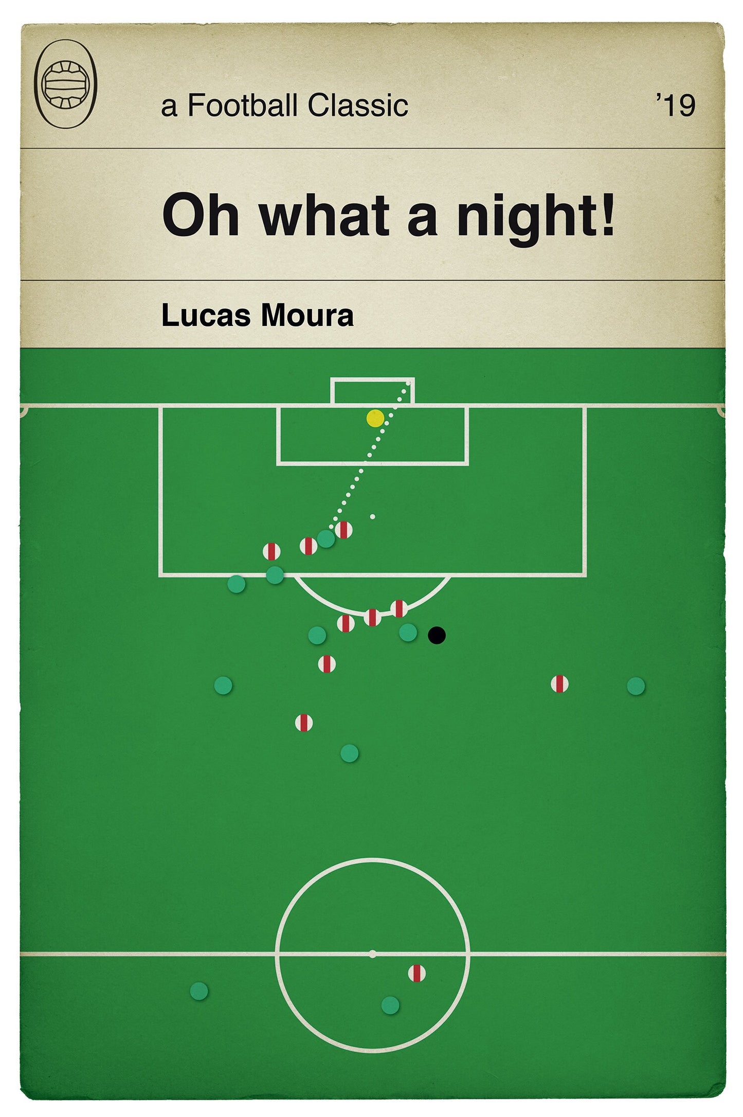 Tottenham Hotspur winner v Ajax - Lucas Moura Goal - Oh what a night - Champions League Semi Final 2019 - Book Cover Print (Various Sizes)