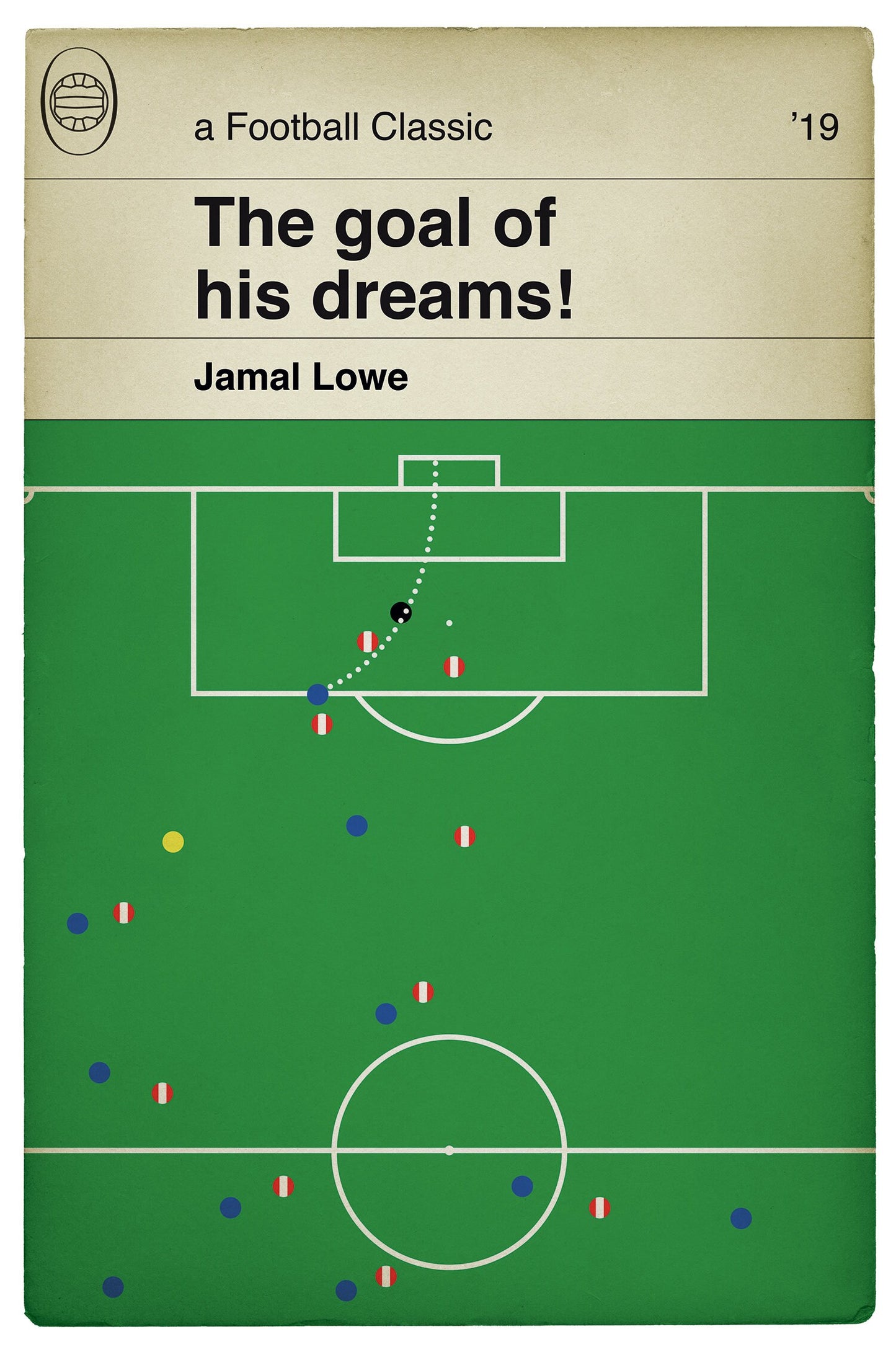 Portsmouth goal v Sunderland in EFL Trophy Final 2019 - Jamal Lowe Lob - Classic Book Cover Poster (Various Sizes)