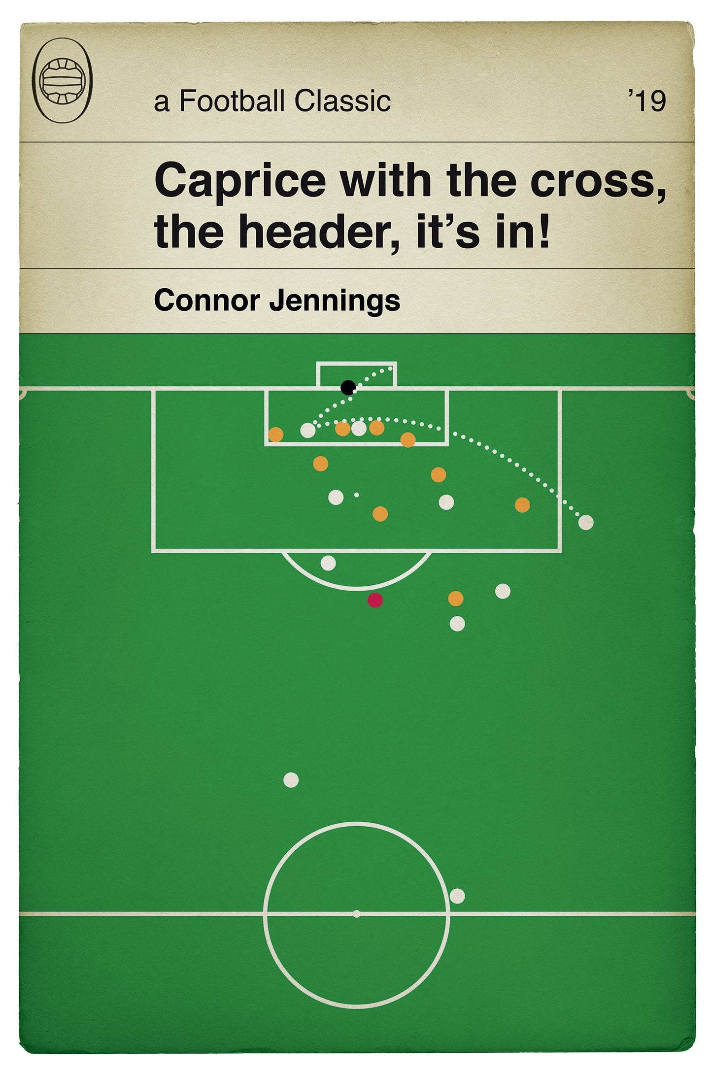 Tranmere Rovers goal v Newport County - Connor Jennings winner - Play-Off Final 2019 - Football Book Cover Poster (Various sizes)