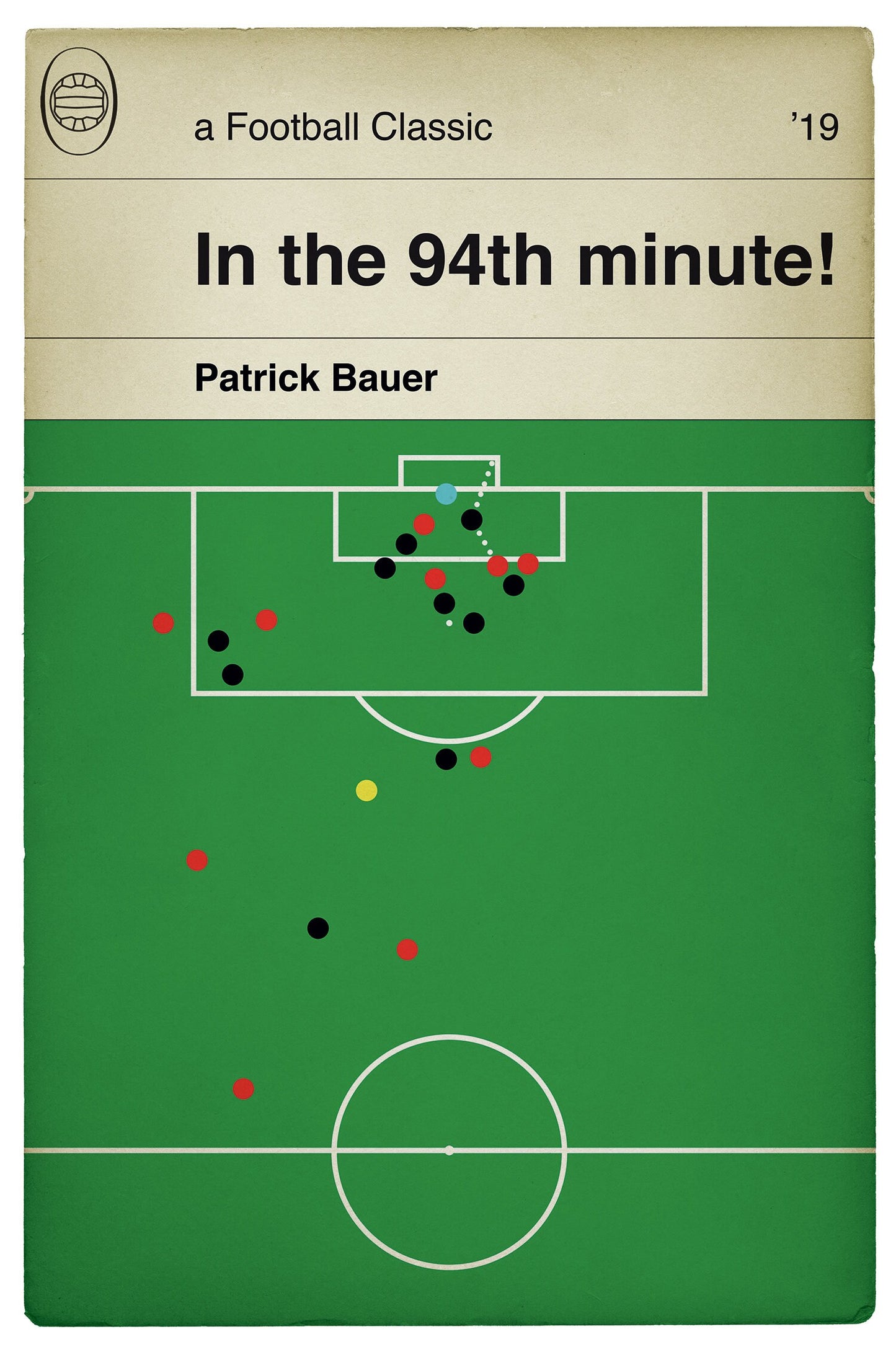 Charlton Athletic winner v Sunderland - Patrick Bauer Goal - 2019 Play-Off Final - Classic Book Cover Print - Football Gift (Various Sizes)