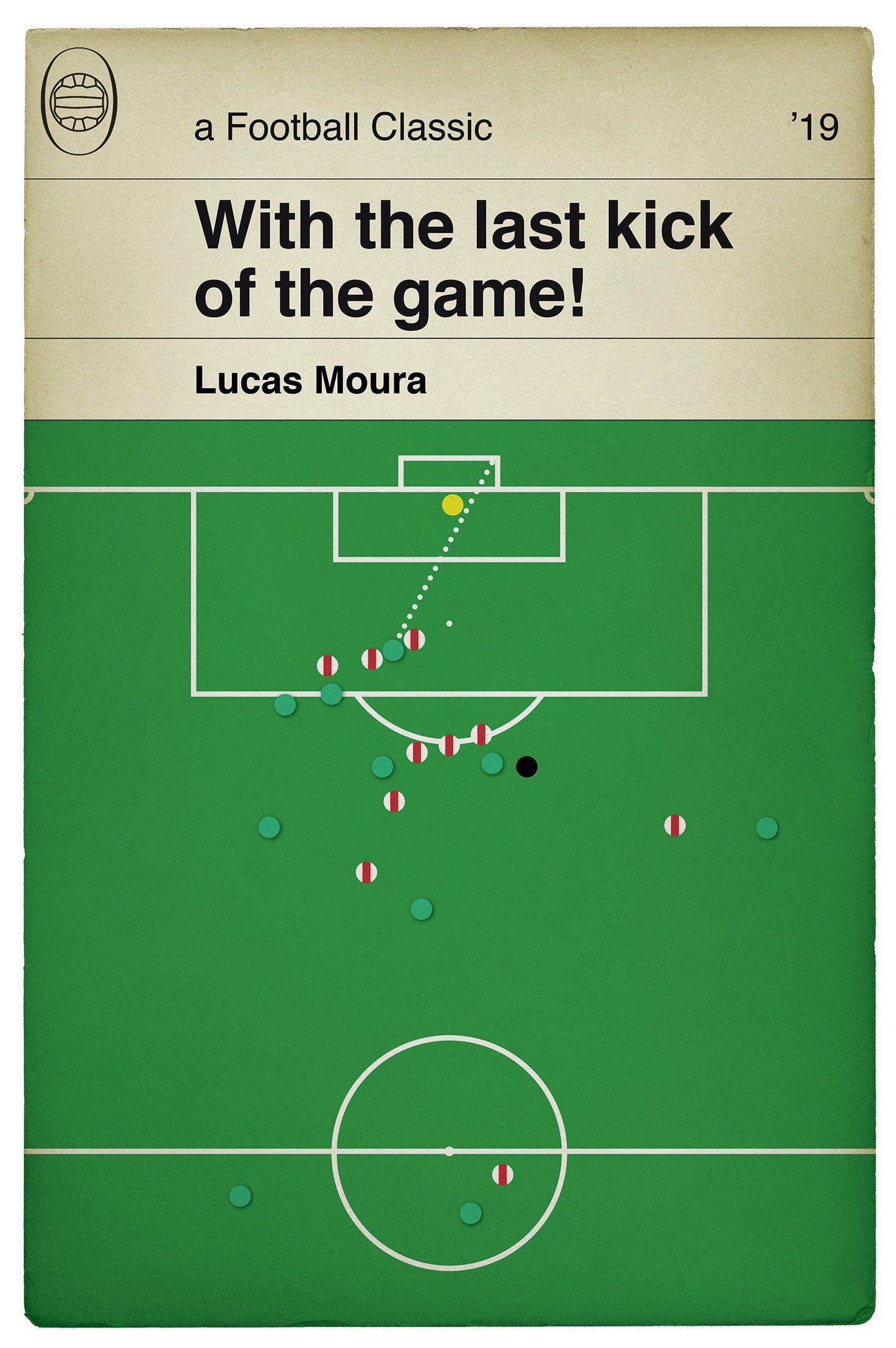 Lucas Moura winning goal for Spurs - Ajax v Tottenham Hotspur - Champions League Semi Final 2019 - Classic Book Cover Print (Various Sizes)