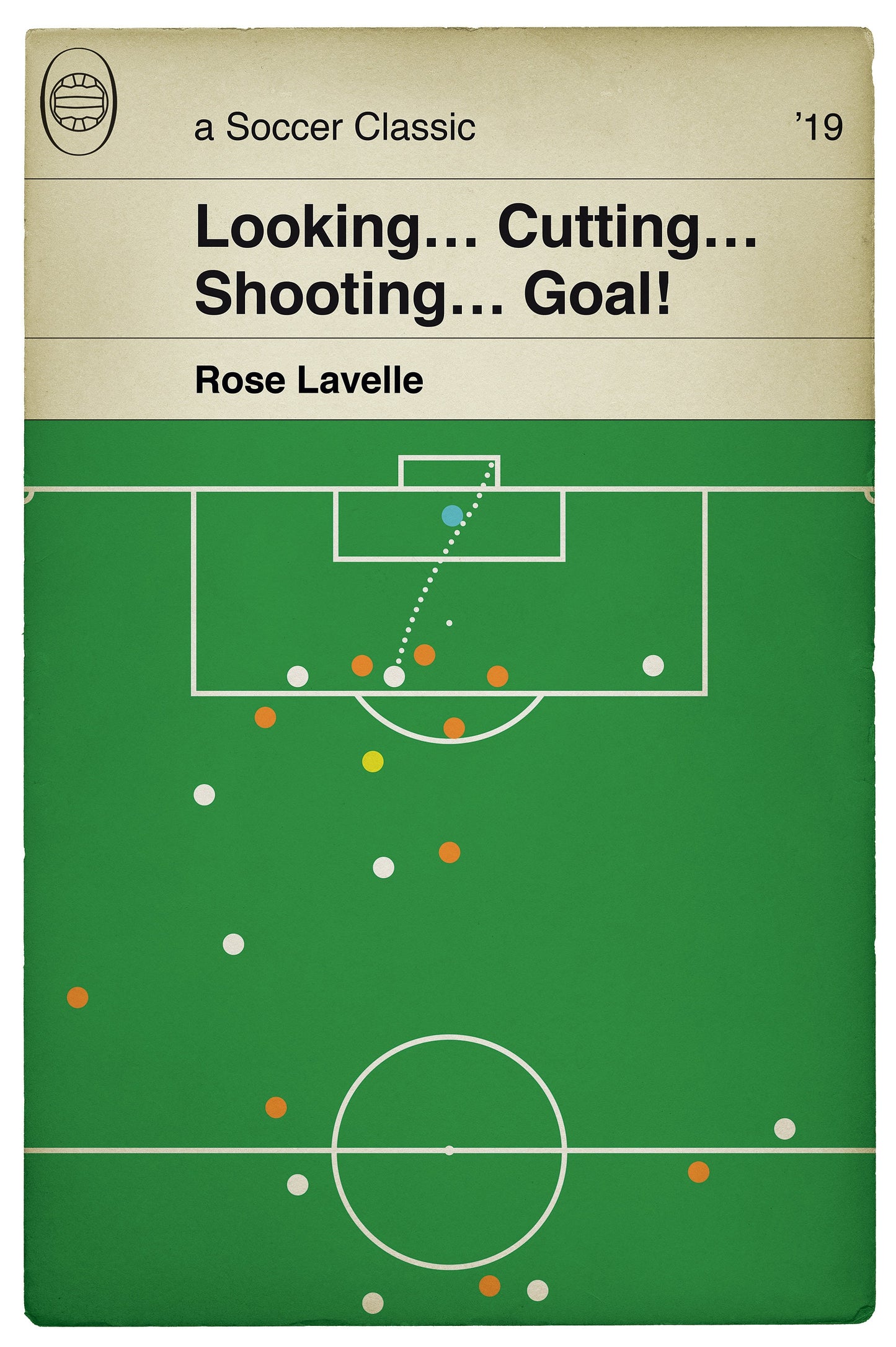 Rose Lavelle goal for Team USA v Netherlands - Women's World Cup Final 2019 - Soccer Print - Classic Book Cover Poster (Various Sizes)