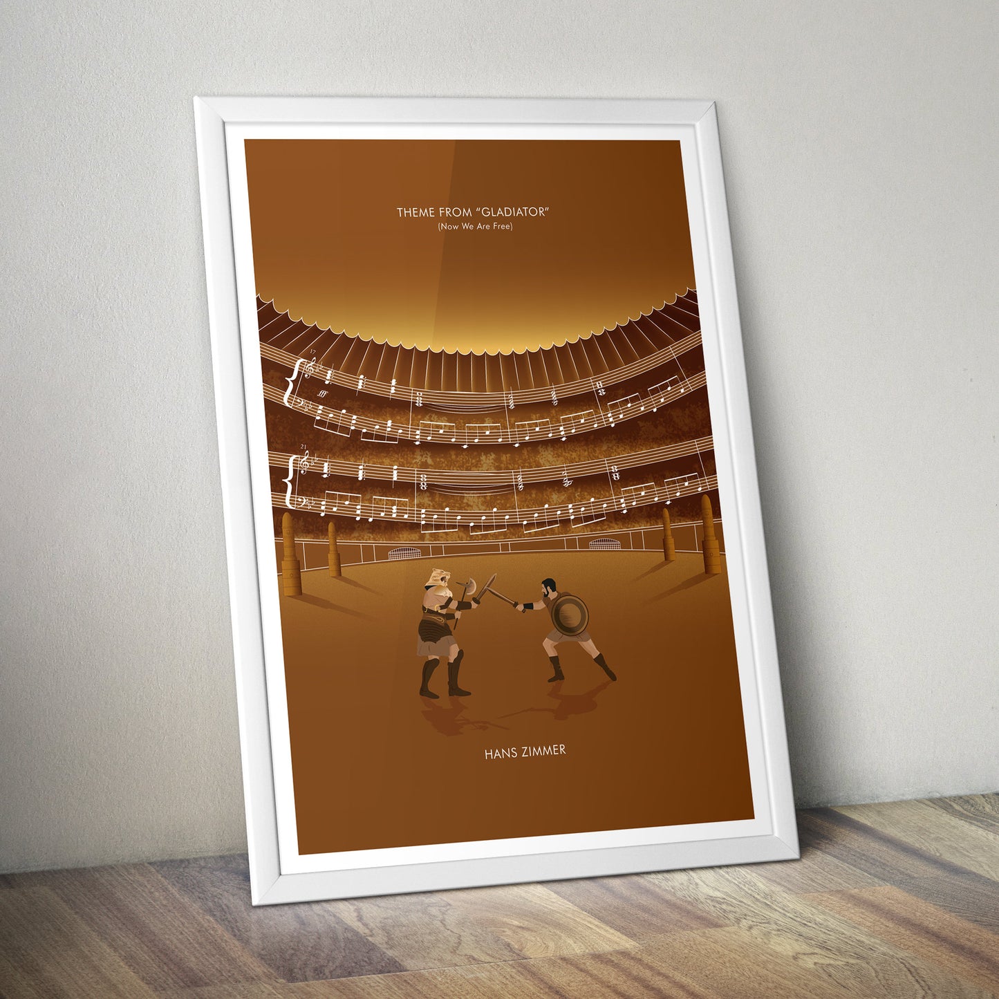 Gladiator - ‘Now We Are Free’ by Hans Zimmer - Movie Classics Poster - Soundtrack Print - Sheet Music Art (Various Sizes)