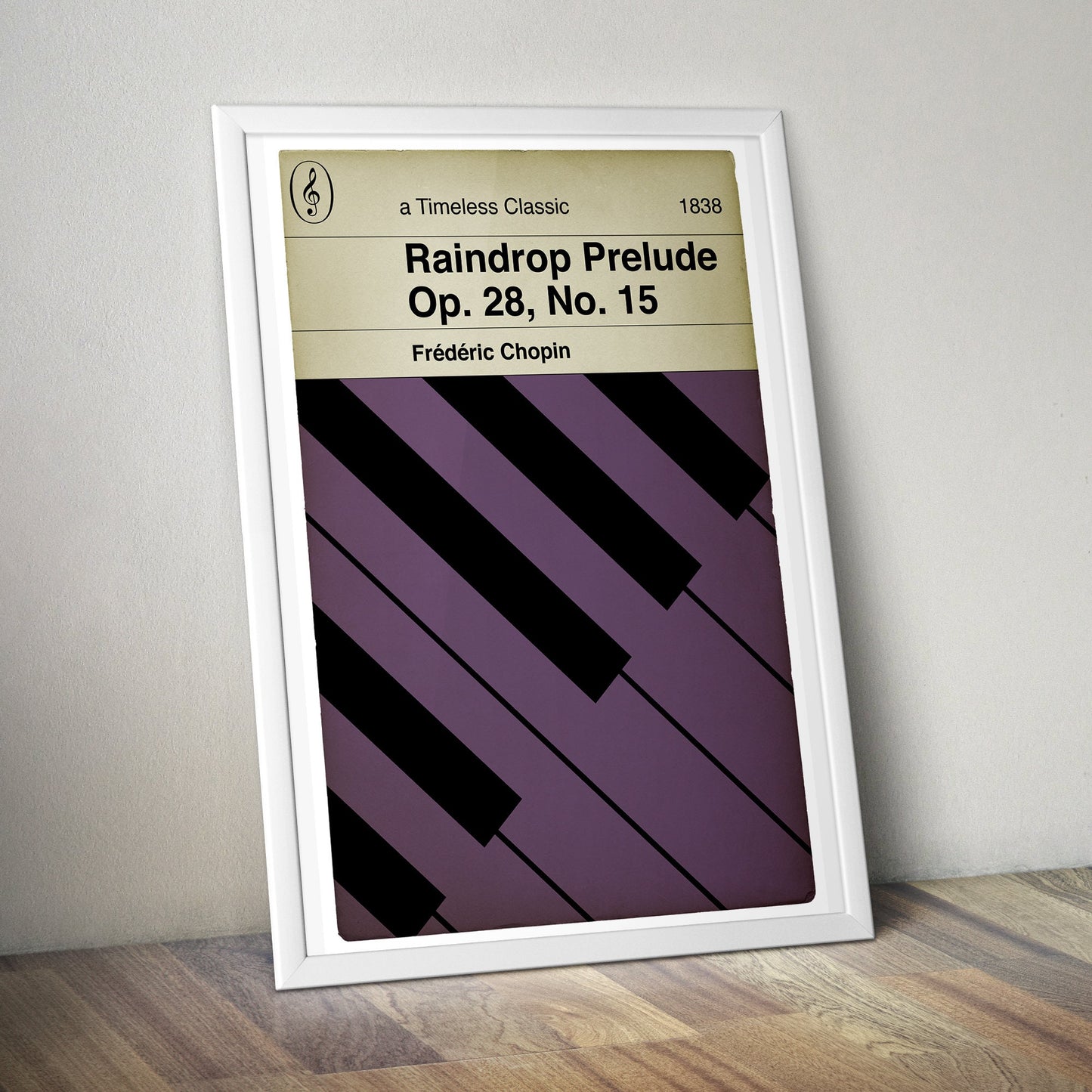 Frédéric Chopin - Raindrop Prelude - Op.28, No. 15, Timeless Classic - Classical Music - Book Cover Poster (Various sizes available)