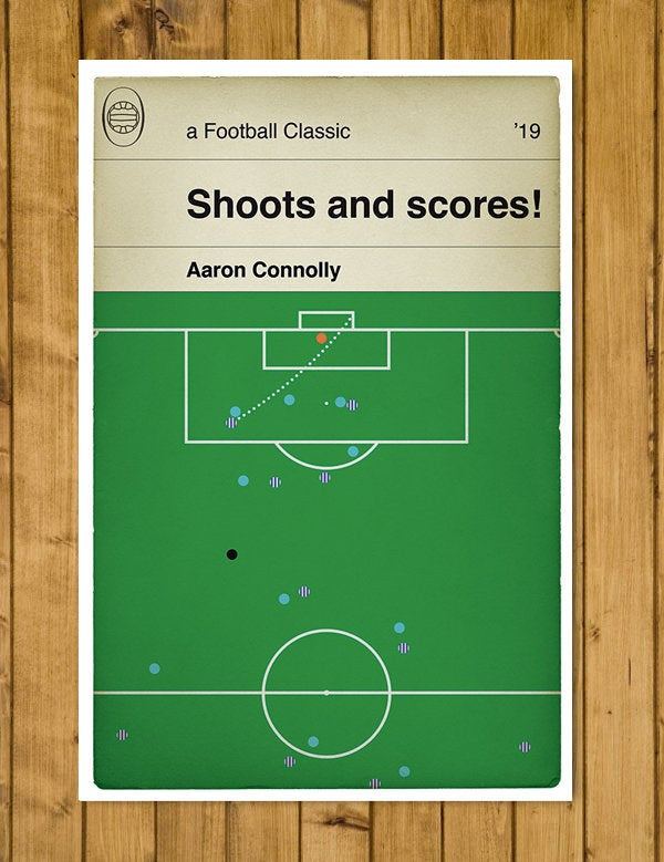 Brighton and Hove Albion third goal against Tottenham in 2019 - Aaron Connolly - Football Print - Classic Book Cover Poster (Various Sizes)