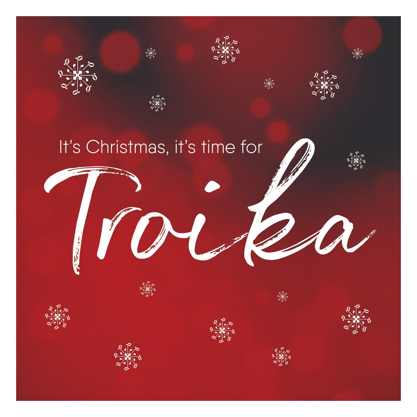 Troika Christmas Card - Classical Music Christmas Gift - Lieutenant Kijé - Sergei Prokofiev - Alternative Christmas Card (125mm Square)