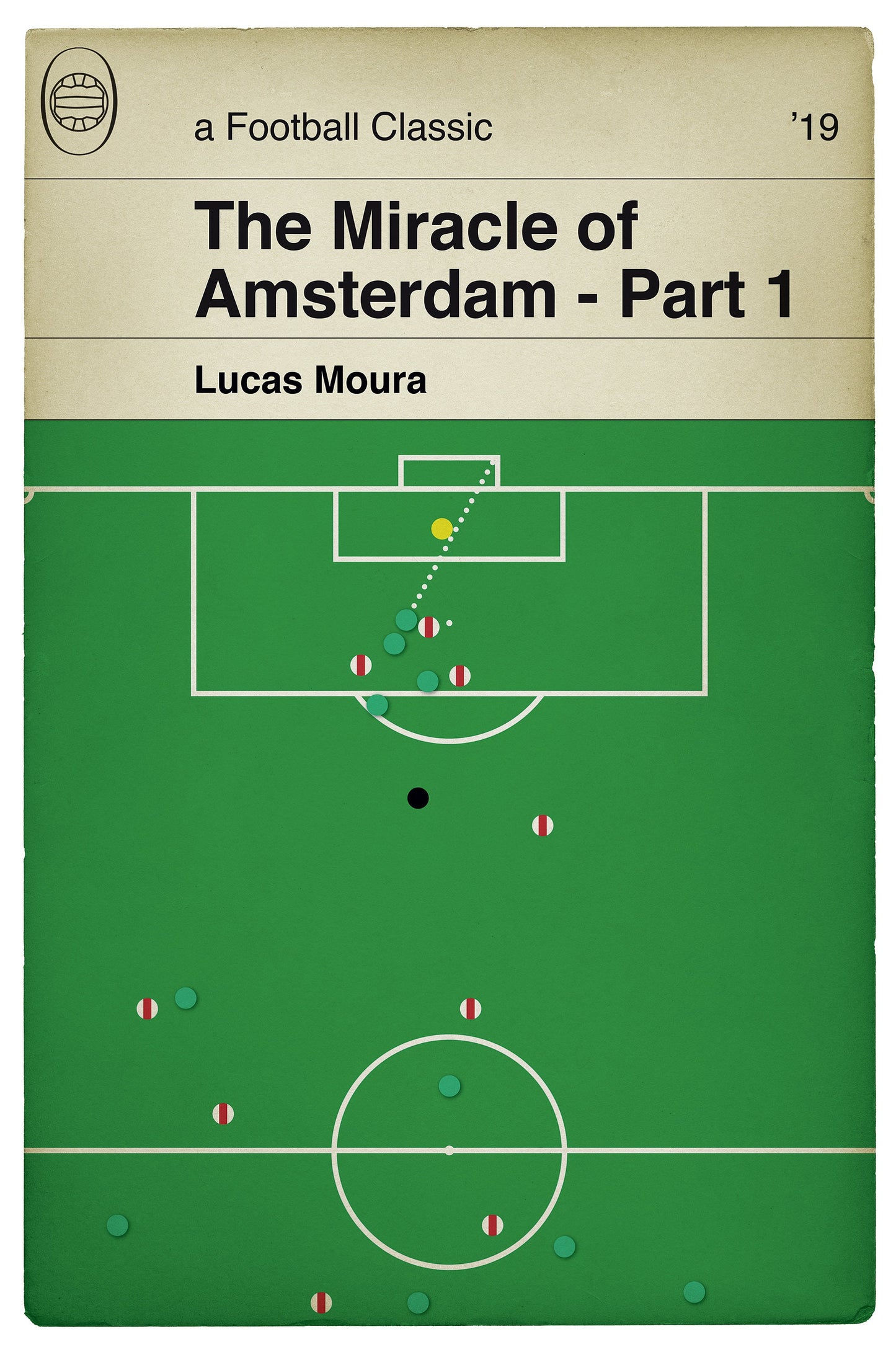 Tottenham goals v Ajax - Lucas Moura Hat-Trick - The Miracle of Amsterdam - Set of 3 Prints - Book Cover Posters (Various Sizes)