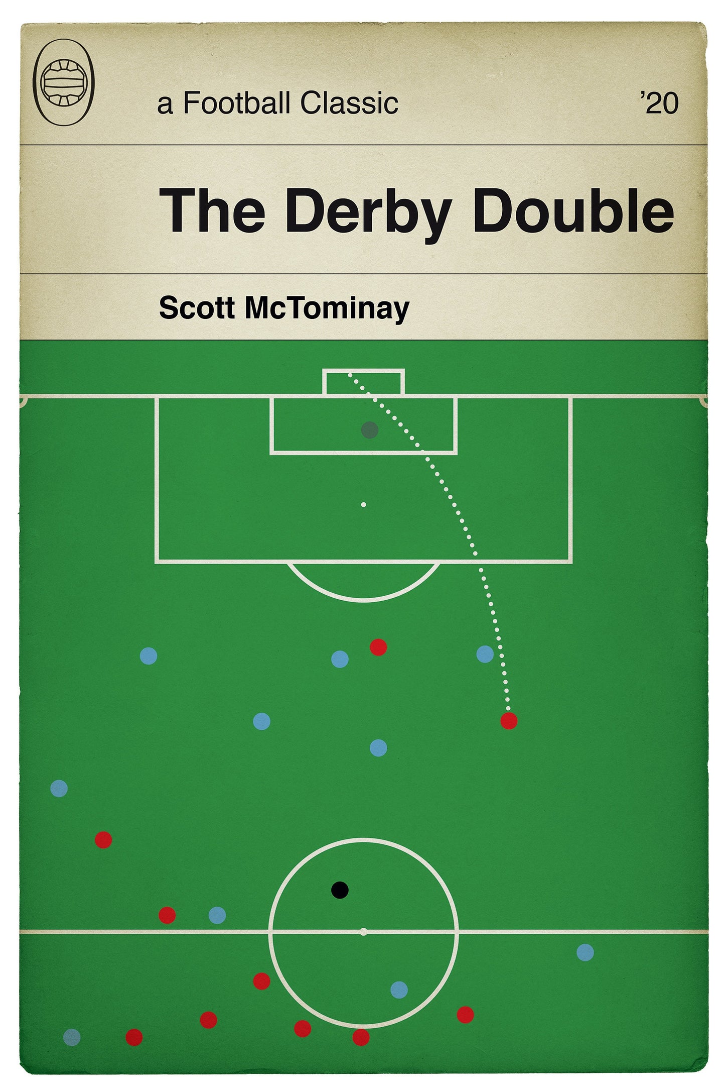 Manchester United goal v Manchester City - Scott McTominay - Classic Book Cover Print - Football Gift (Various Sizes)