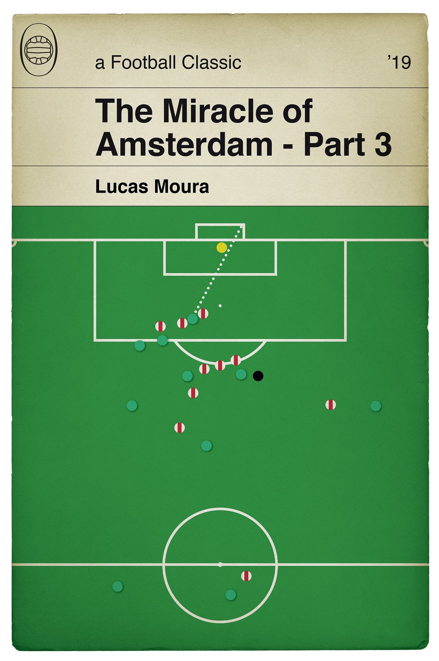 Tottenham goals v Ajax - Lucas Moura Hat-Trick - The Miracle of Amsterdam - Set of 3 Prints - Book Cover Posters (Various Sizes)