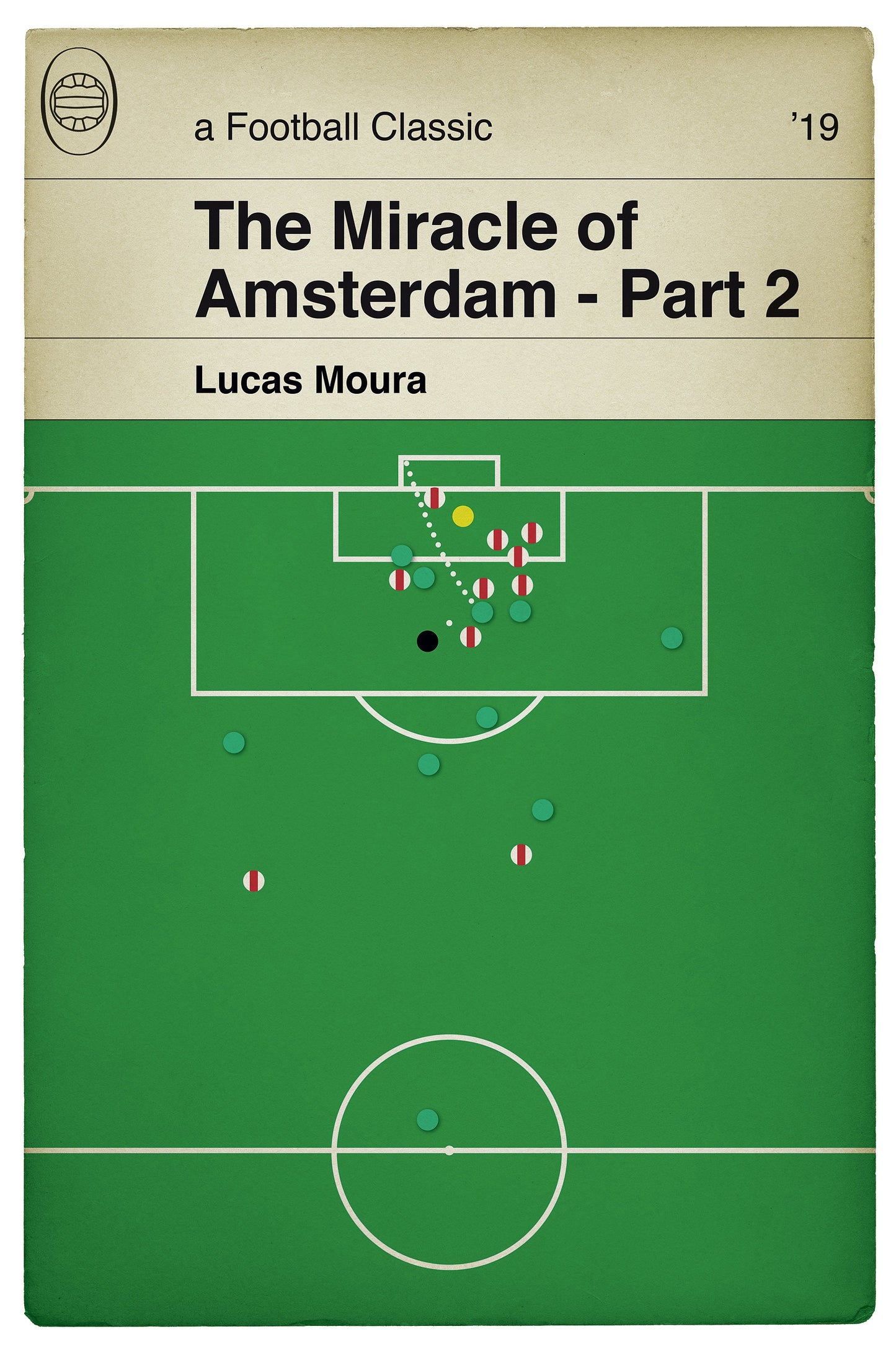 Tottenham goals v Ajax - Lucas Moura Hat-Trick - The Miracle of Amsterdam - Set of 3 Prints - Book Cover Posters (Various Sizes)