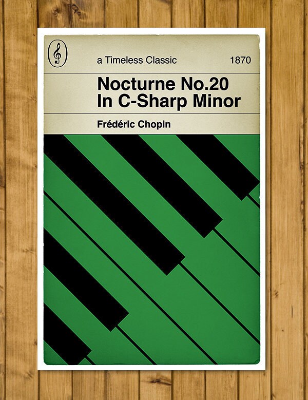 Frédéric Chopin - Nocturne No.20 in C-Sharp Minor - Timeless Classic - Classical Music - Alternative Book Cover Poster (Various Sizes)