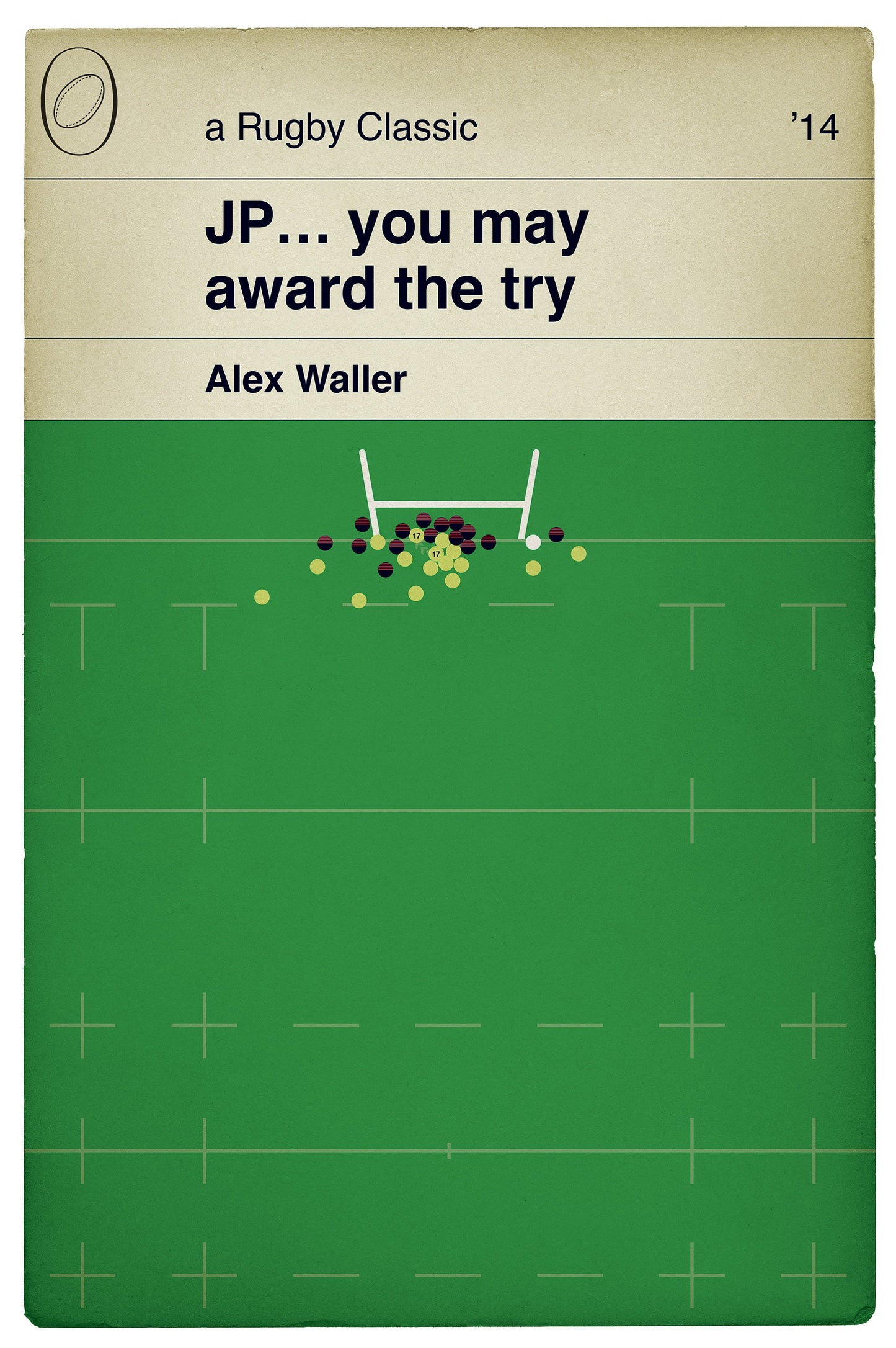 Northampton Saints winning try v Saracens - Alex Waller - Premiership Final 2014 - Rugby Poster - Book Cover Art (Various Sizes)