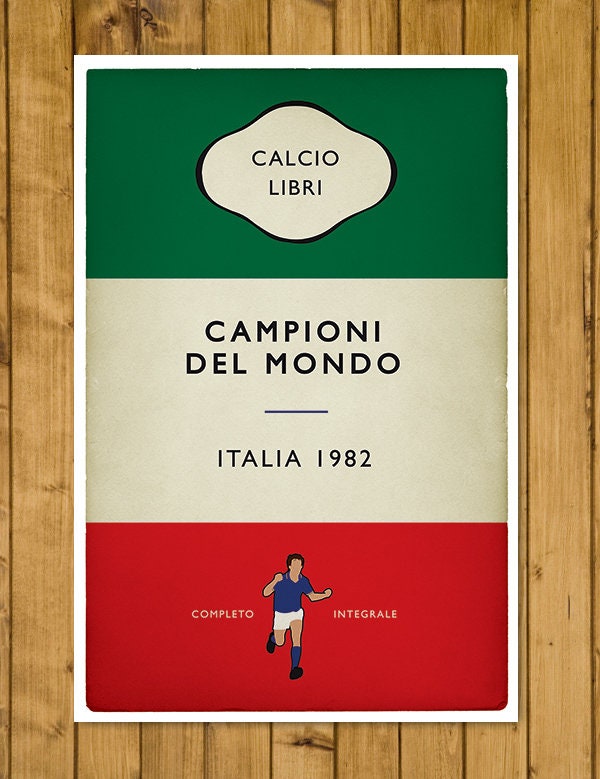 Italy - Campioni Del Mondo - Italia - World Champions 1982 - Marco Tardelli - Italy 3 West Germany 1 - Flag Book Poster (Various Sizes)