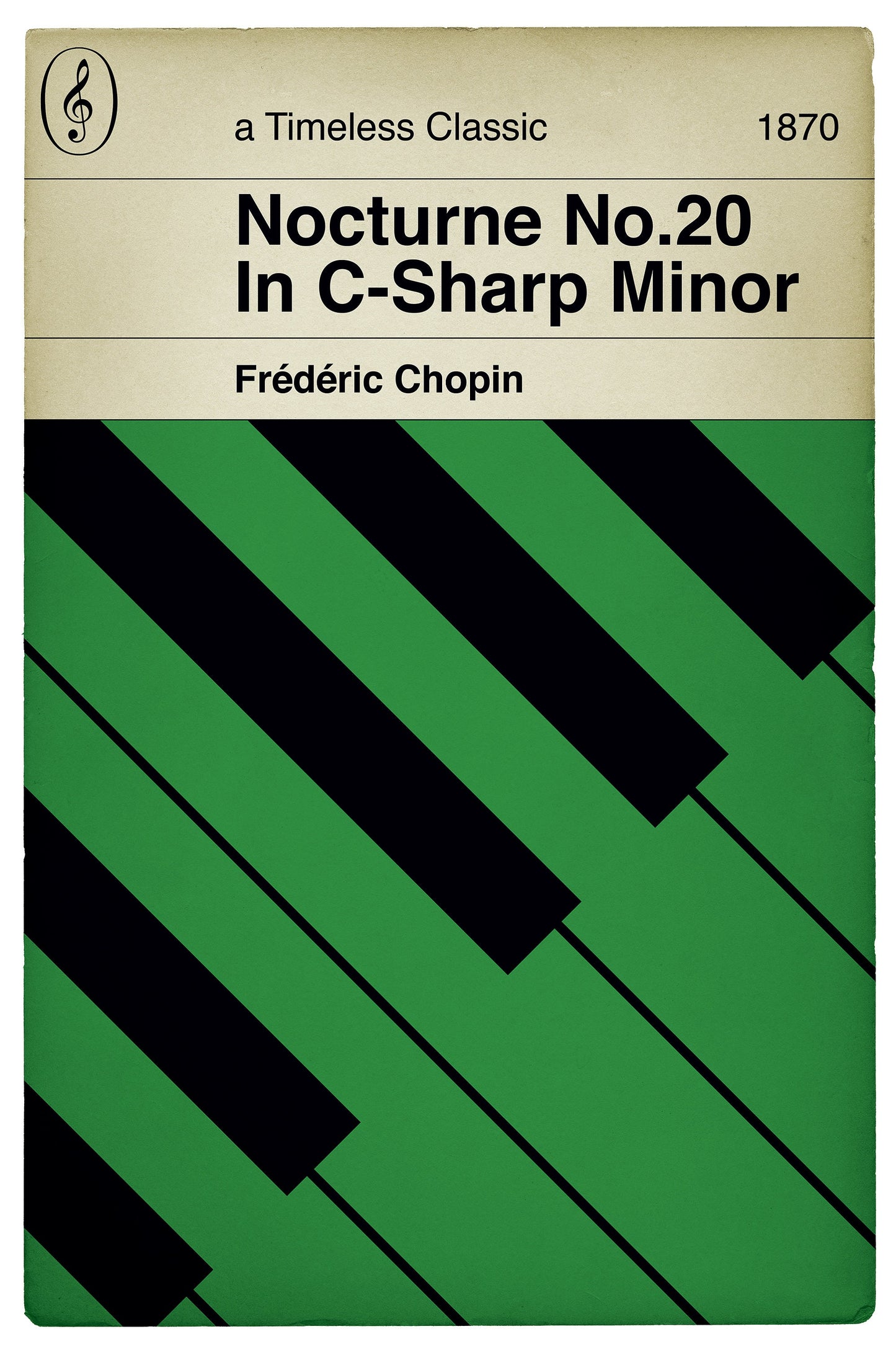 Frédéric Chopin - Nocturne No.20 in C-Sharp Minor - Timeless Classic - Classical Music - Alternative Book Cover Poster (Various Sizes)